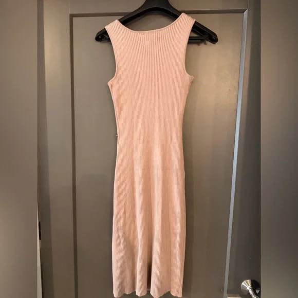Hippie Rose Sleeveless Rib Knit Midi Dress with Side Button Detail size Medium - Picture 4 of 5